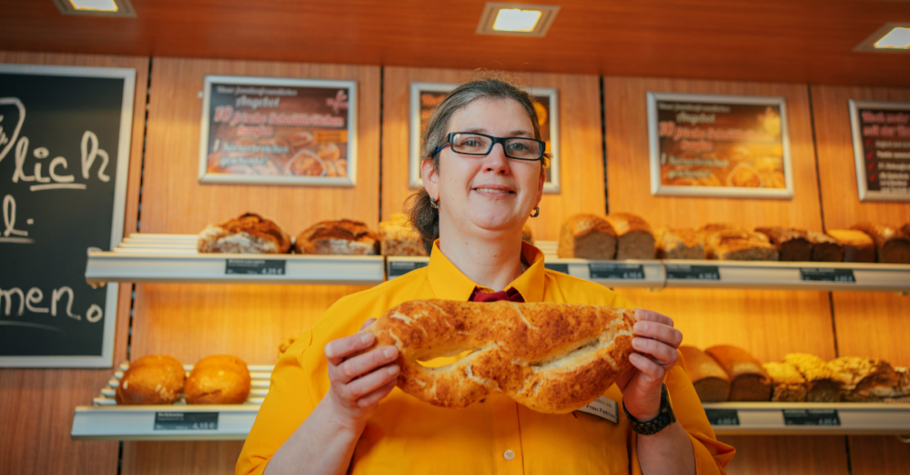 Verkäuferin bei der Bäckerei Ruwe in Bielefeld