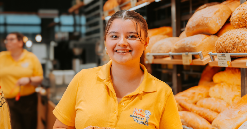 Verkäuferin bei der Bäckerei Remke