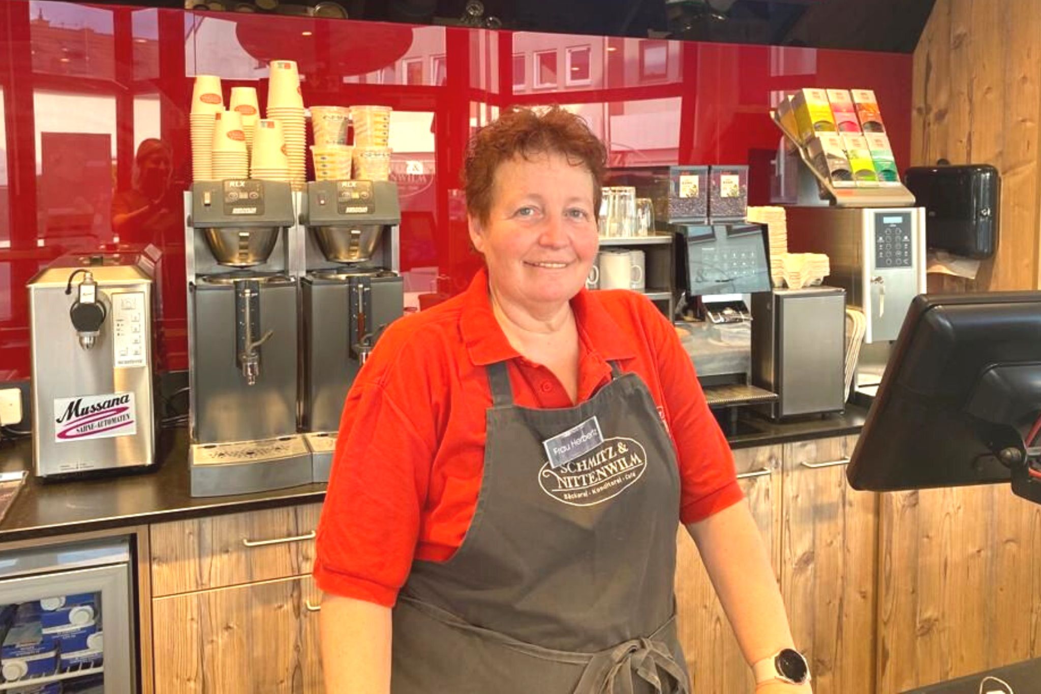 Martina Herberts Mitarbeiterin bei der Bäckerei Schmitz & Nittenwilm in Köln