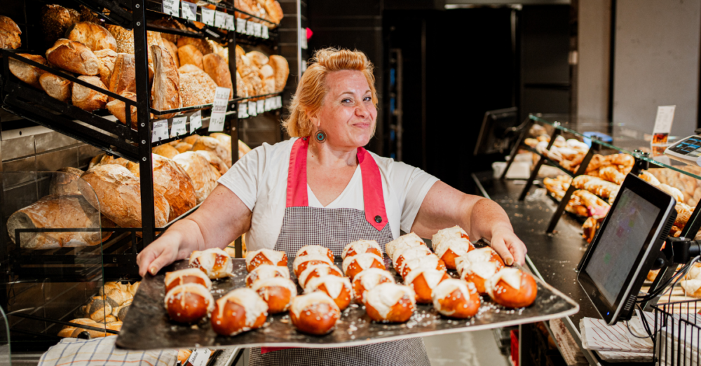 Verkäuferin bei der Bäckerei Nestel in Oberstenfeld